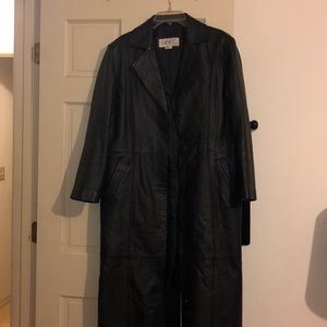 100% Genuine Leather Trench Coat